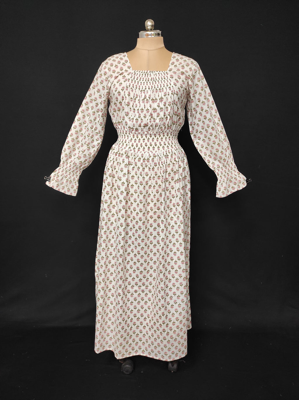 S/M Fazlin Printed Cotton Dress 57" Long Jalabiya 28487-1556 JP