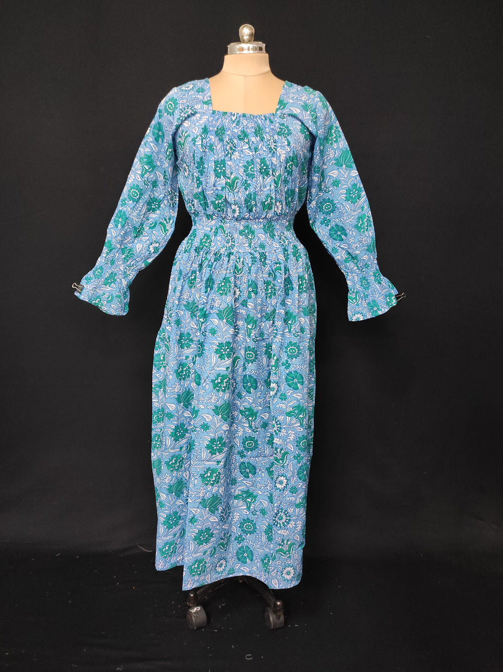 XS/S Fazlin Printed Cotton Dress 54" Long Jalabiya 28488-1556 JP