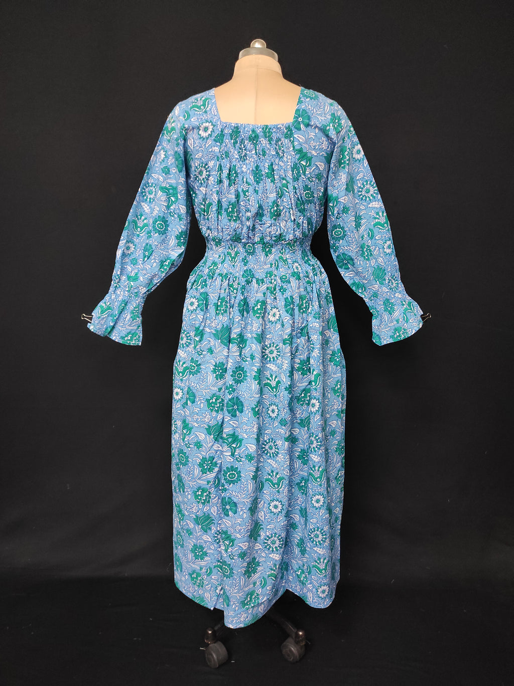 XS/S Fazlin Printed Cotton Dress 54" Long Jalabiya 28488-1556 JP