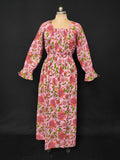 S/M Fazlin Printed Cotton Dress 57" Long Jalabiya 28489-1556 JP