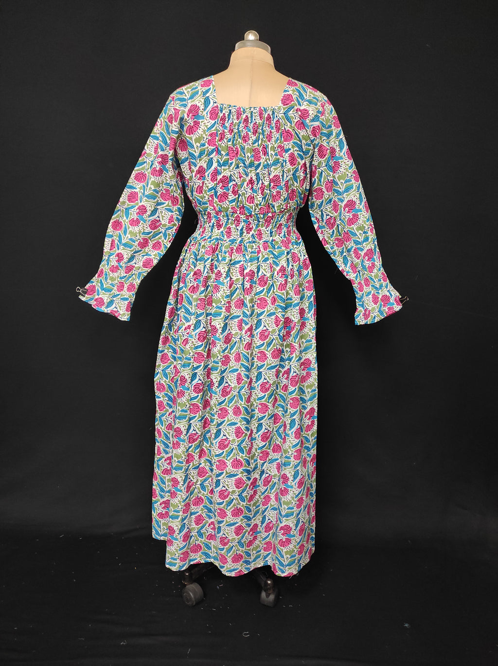 L/XL Fazlin Printed Cotton Dress 57" Long Jalabiya 28491-1556 JP