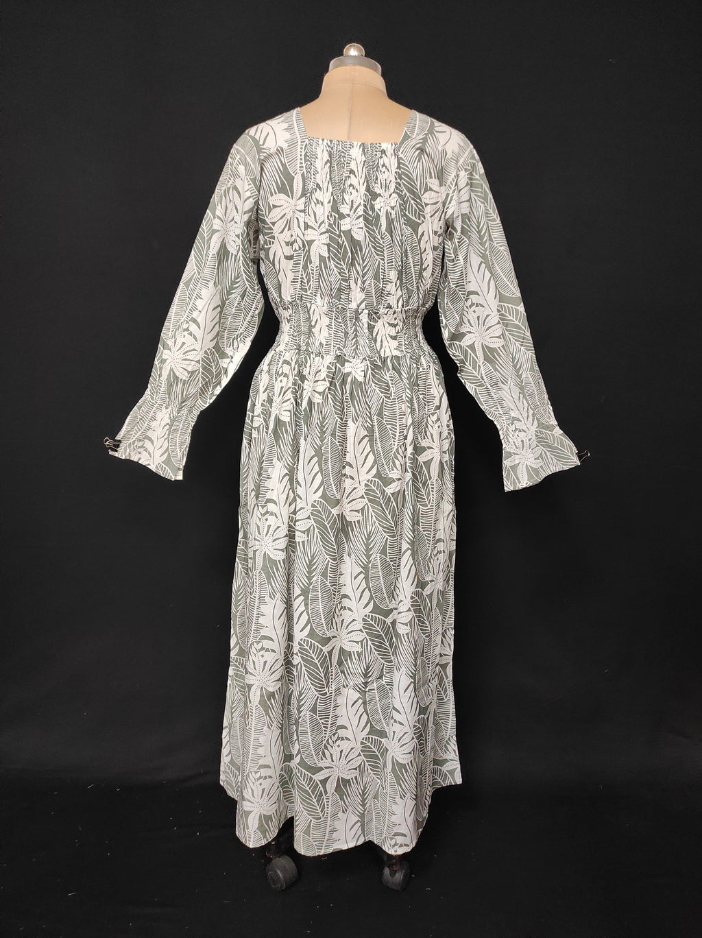 2XL/3XL Fazlin Printed Cotton Dress 57" Long Jalabiya 28493-1556 JP