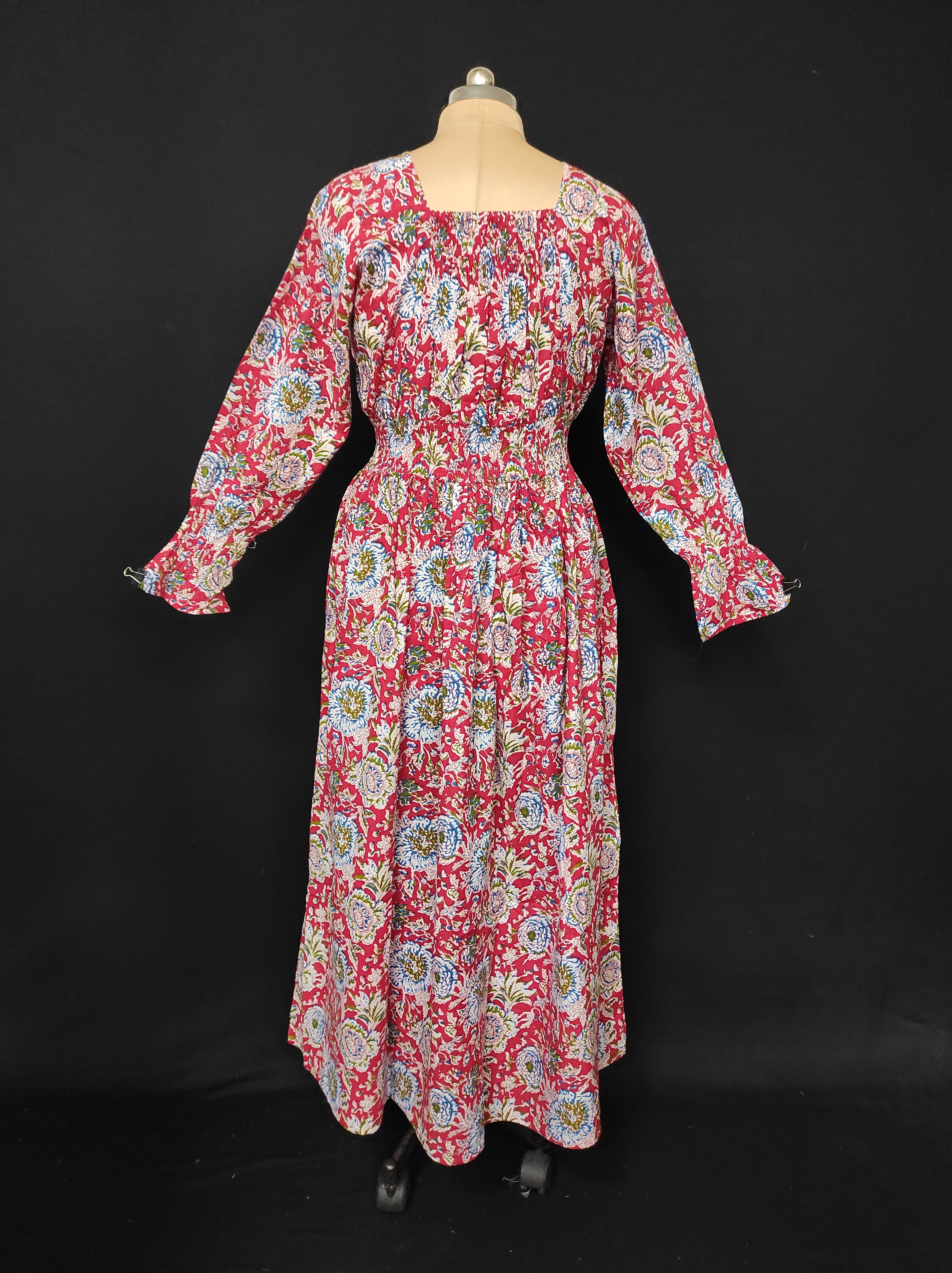 L/XL Fazlin Printed Cotton Dress 57" Long Jalabiya 28497-1556 JP