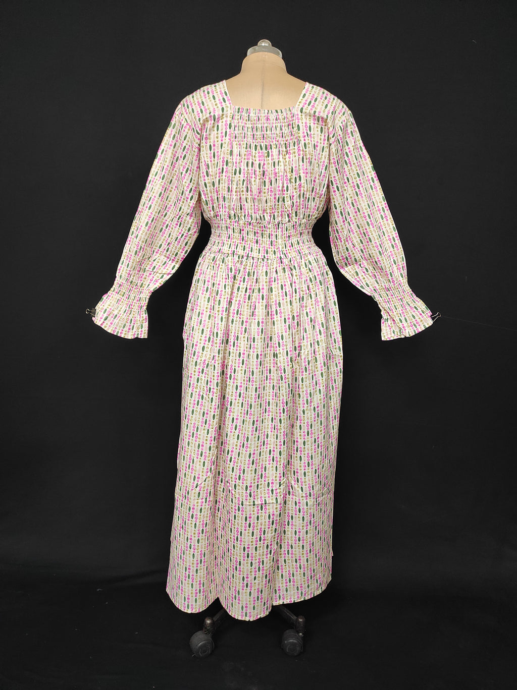 2XL/3XL Fazlin Printed Cotton Dress 57" Long Jalabiya 28498-1556 JP