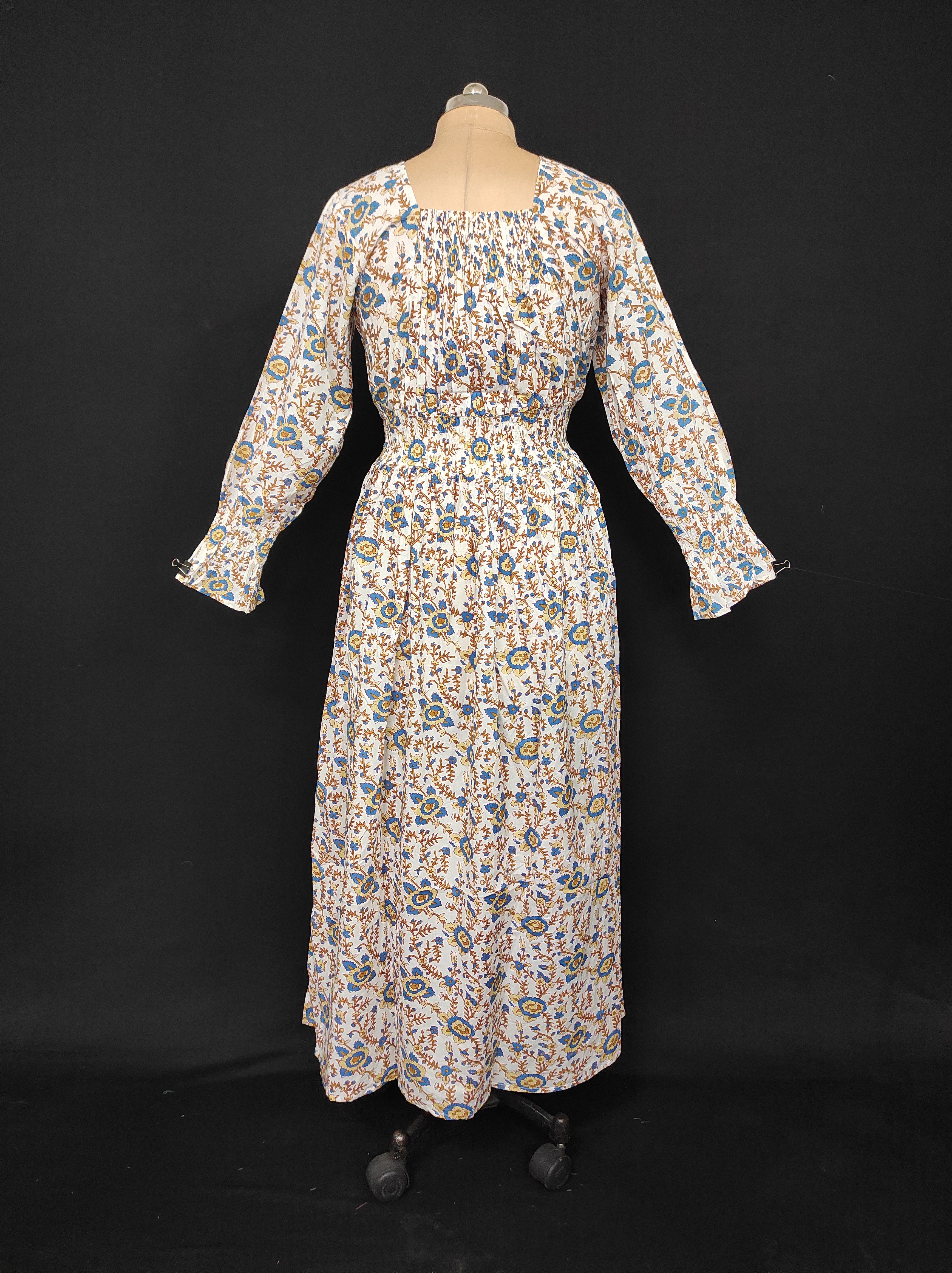 S/M Fazlin Printed Cotton Dress 57" Long Jalabiya 28499-1556 JP