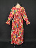 2XL/3XL Fazlin Printed Cotton Dress 57" Long Jalabiya 28500-1556 JP