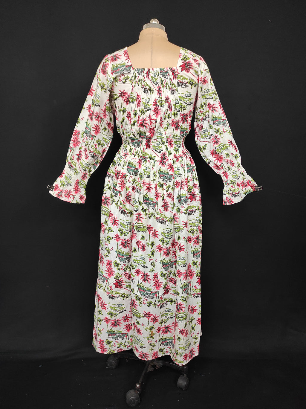 XS/S Fazlin Printed Cotton Dress 54" Long Jalabiya 28501-1556 JP