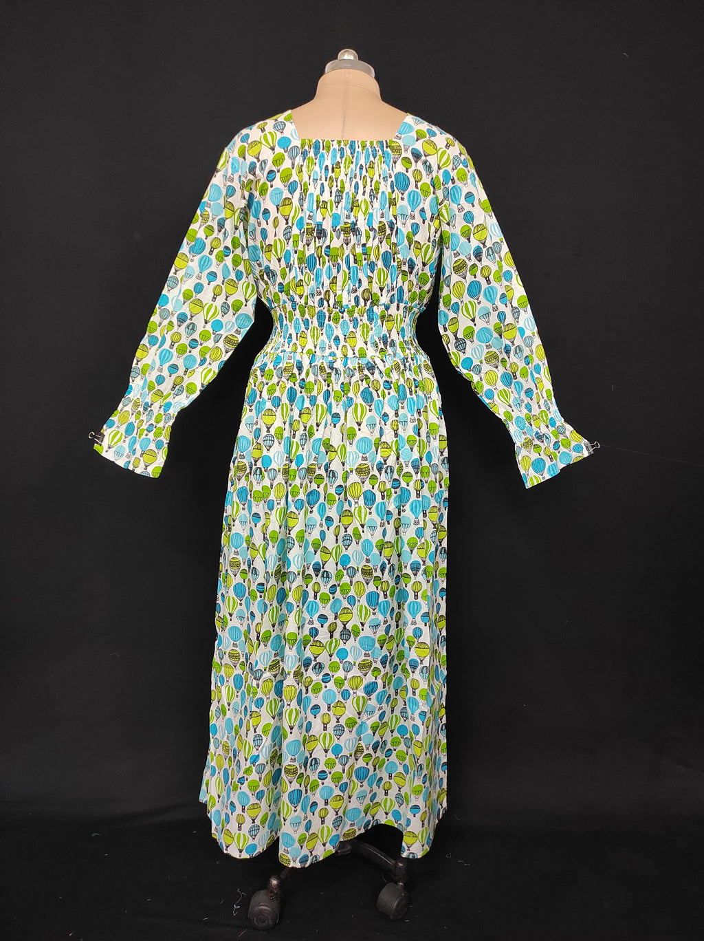 2XL/3XL Fazlin Printed Cotton Dress 57" Long Jalabiya 28504-1557 JP