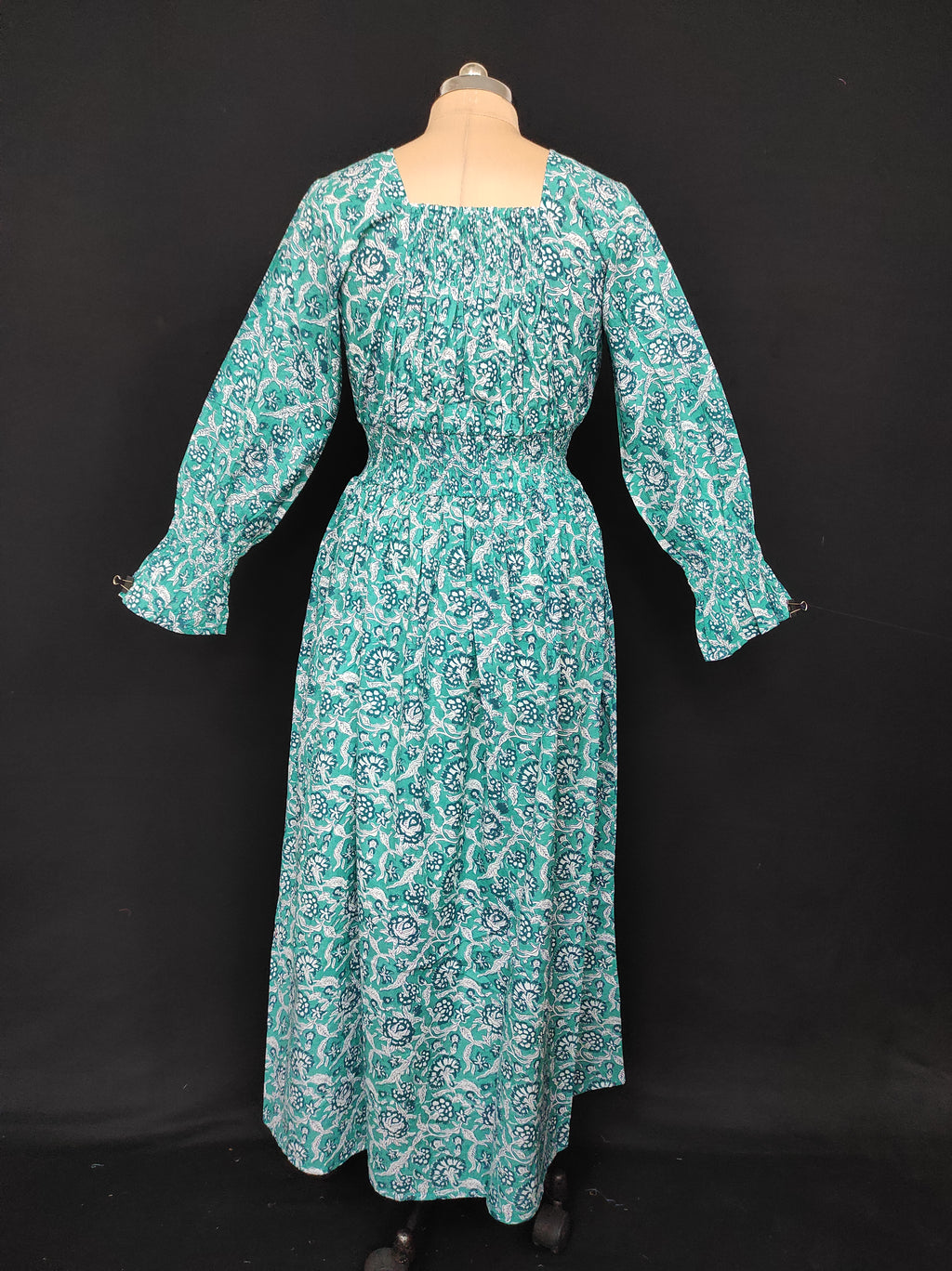 S/M Fazlin Printed Cotton Dress 57" Long Jalabiya 28505-1557 JP