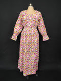 2XL/3XL Fazlin Printed Cotton Dress 57" Long Jalabiya 28508-1557 JP