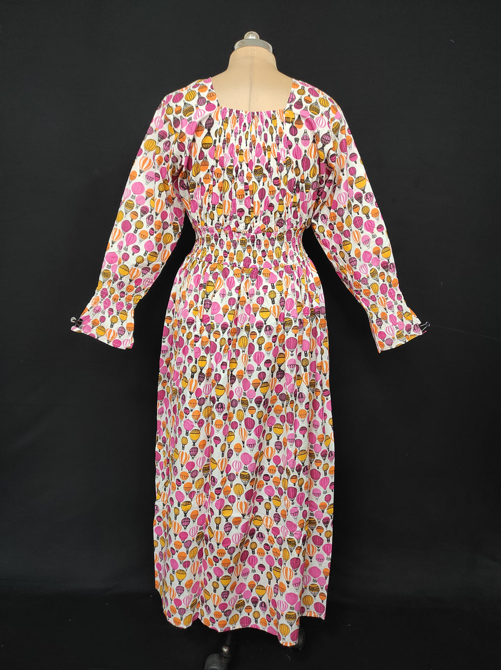 2XL/3XL Fazlin Printed Cotton Dress 57" Long Jalabiya 28508-1557 JP