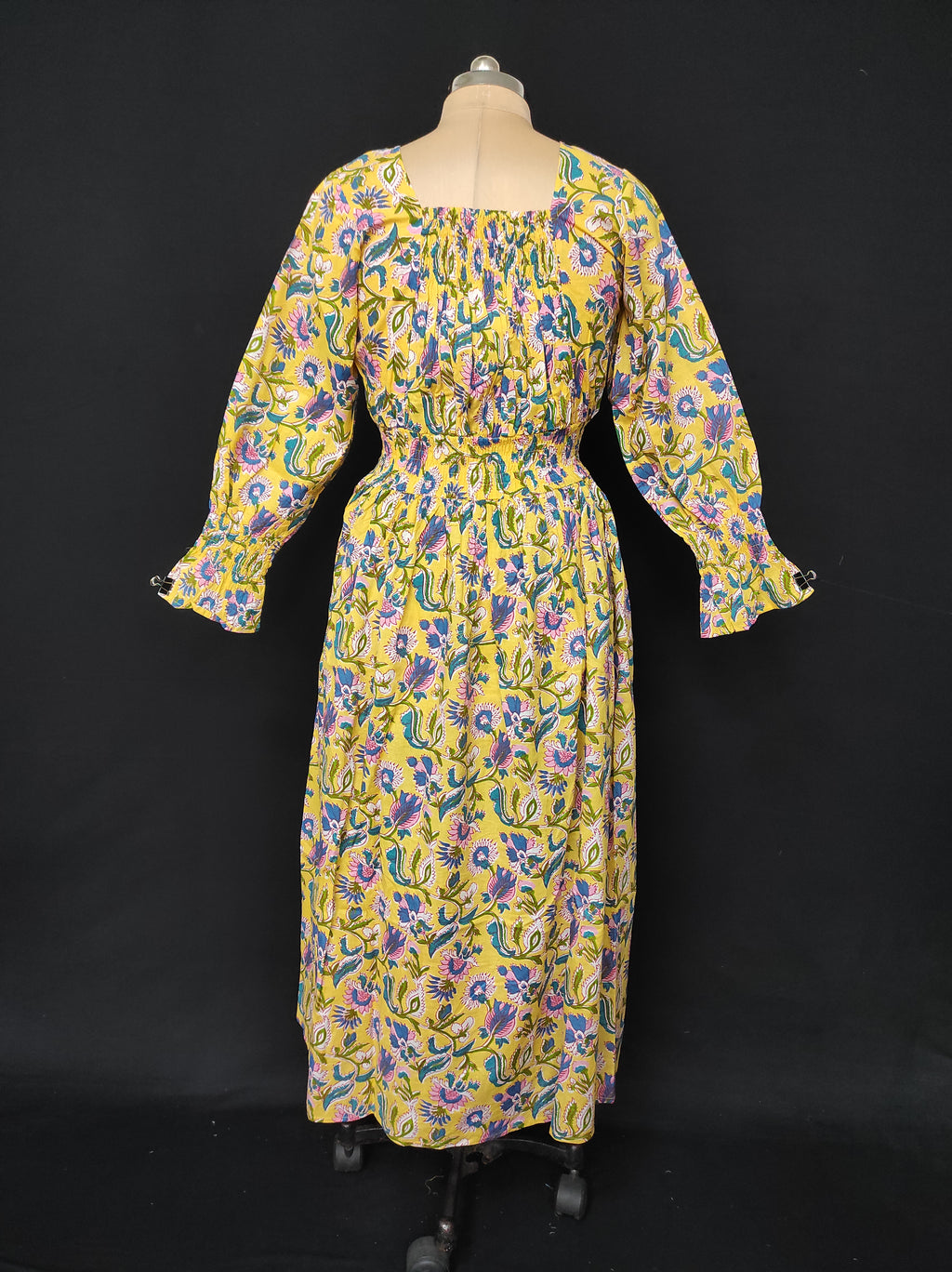 XS/S Fazlin Printed Cotton Dress 54" Long Jalabiya 28512-1557 JP