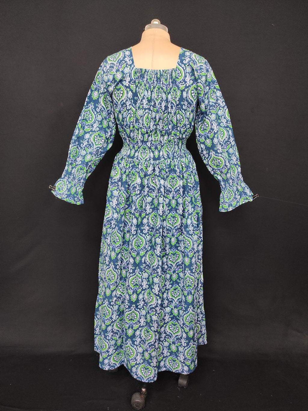S/M Fazlin Printed Cotton Dress 57" Long Jalabiya 28513-1558 JP