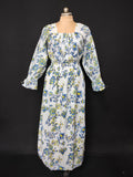 S/M Fazlin Printed Cotton Dress 57" Long Jalabiya 28514-1558 JP