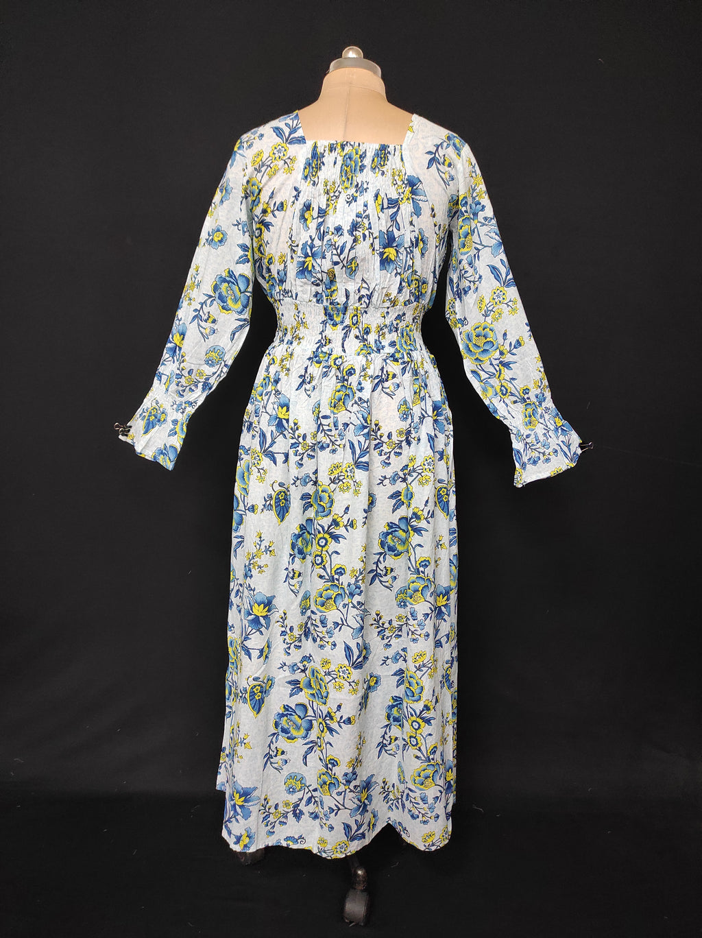 S/M Fazlin Printed Cotton Dress 57" Long Jalabiya 28514-1558 JP