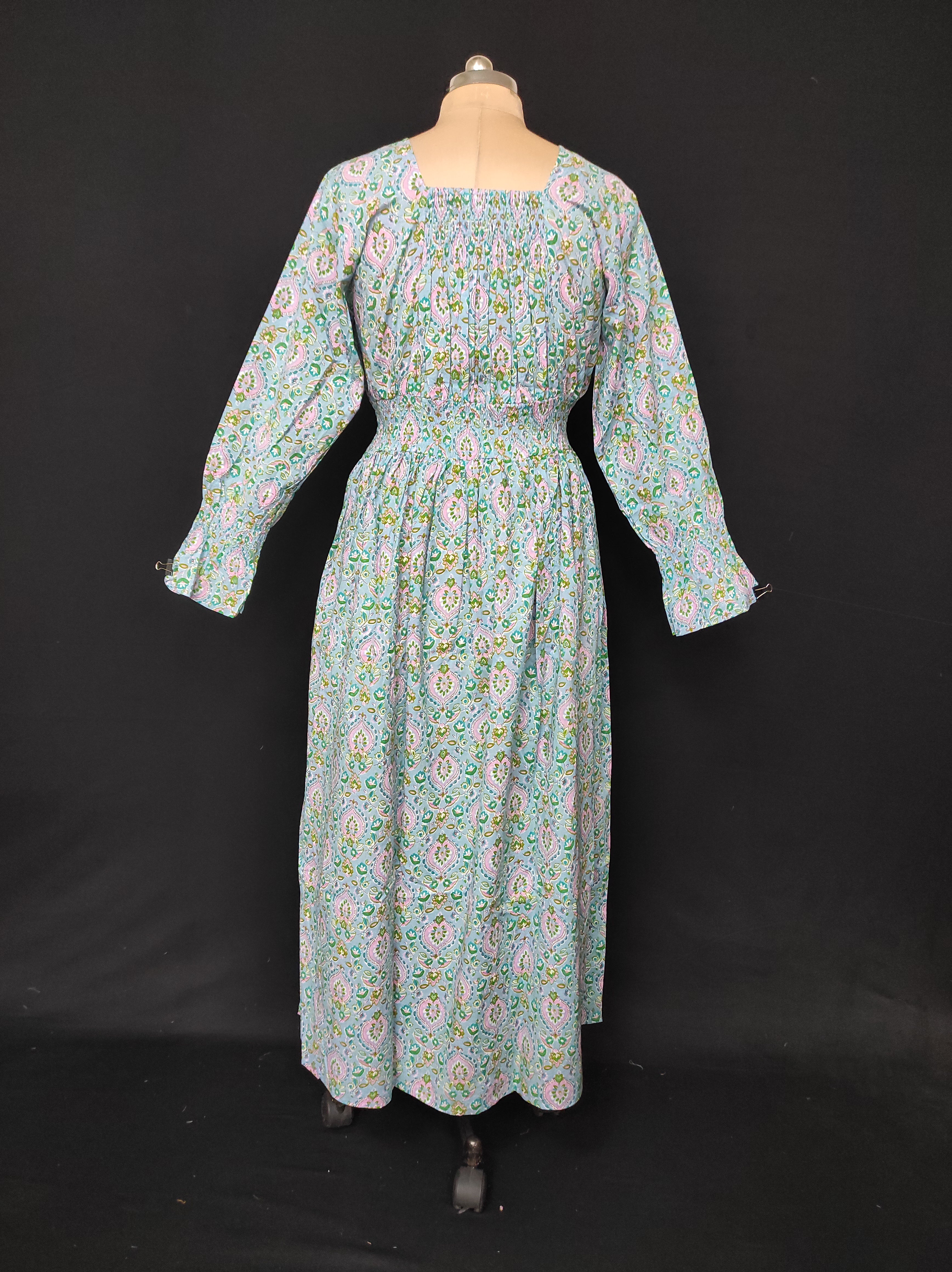 L/XL Fazlin Printed Cotton Dress 57" Long Jalabiya 28519-1558 JP
