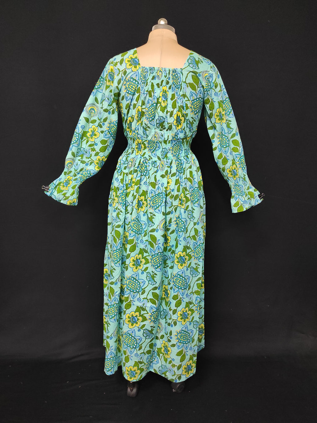 S/M Fazlin Printed Cotton Dress 57" Long Jalabiya 28520-1559 JP