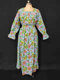 L/XL Fazlin Printed Cotton Dress 57" Long Jalabiya 28522-1559 JP