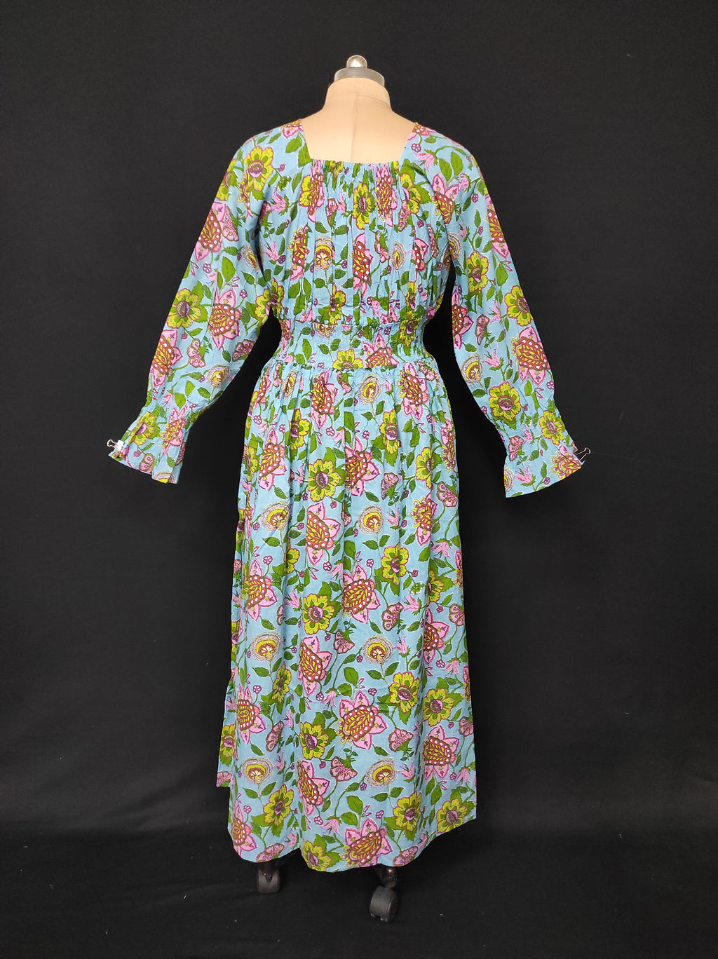 L/XL Fazlin Printed Cotton Dress 57" Long Jalabiya 28522-1559 JP