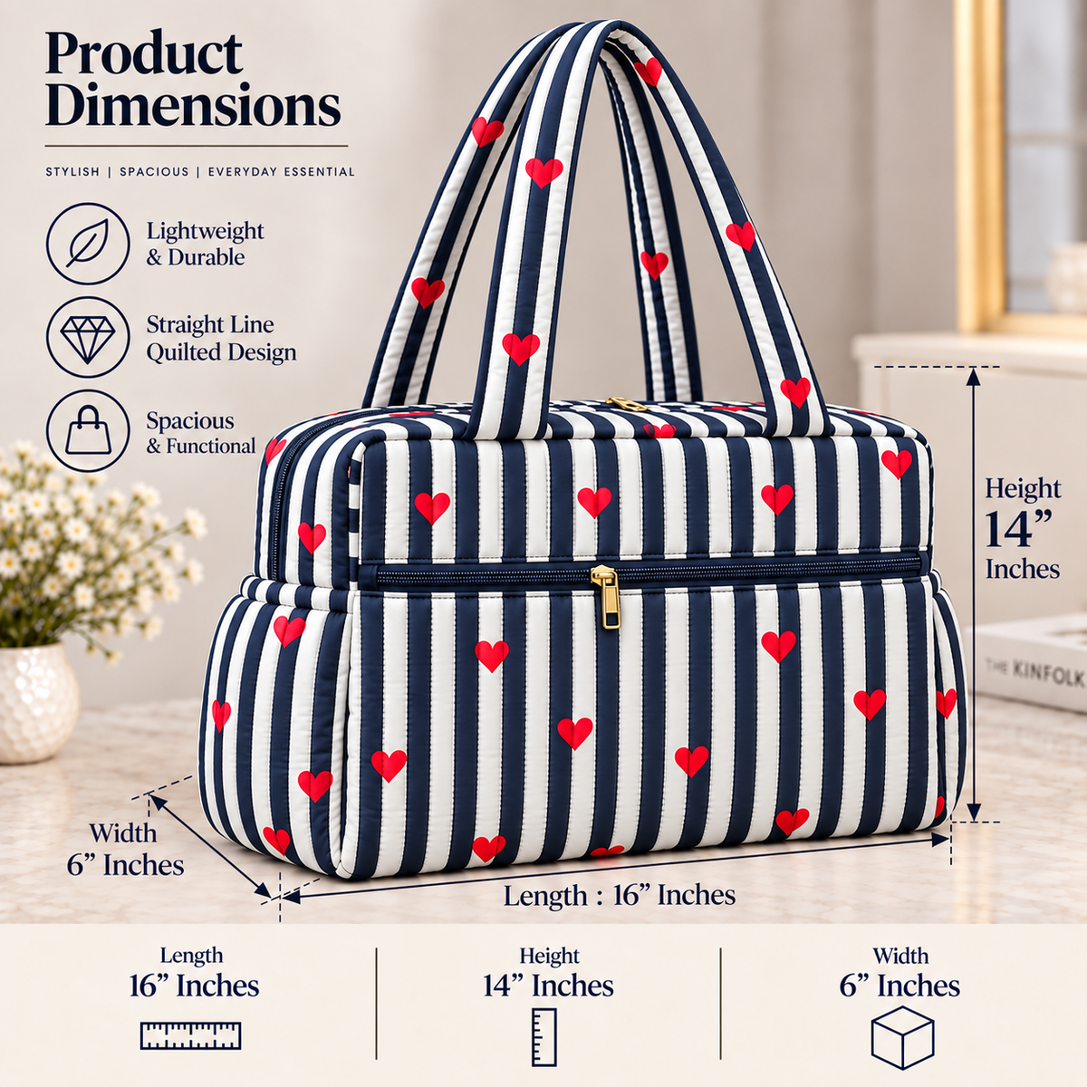 BG 5 Luxury Quilted Mother's Handbag