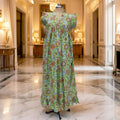 Amani Green Cotton Dress Jalabiya