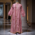 L-XL Amra Printed Cotton Dress 57" Long Jalabiya With Sheila