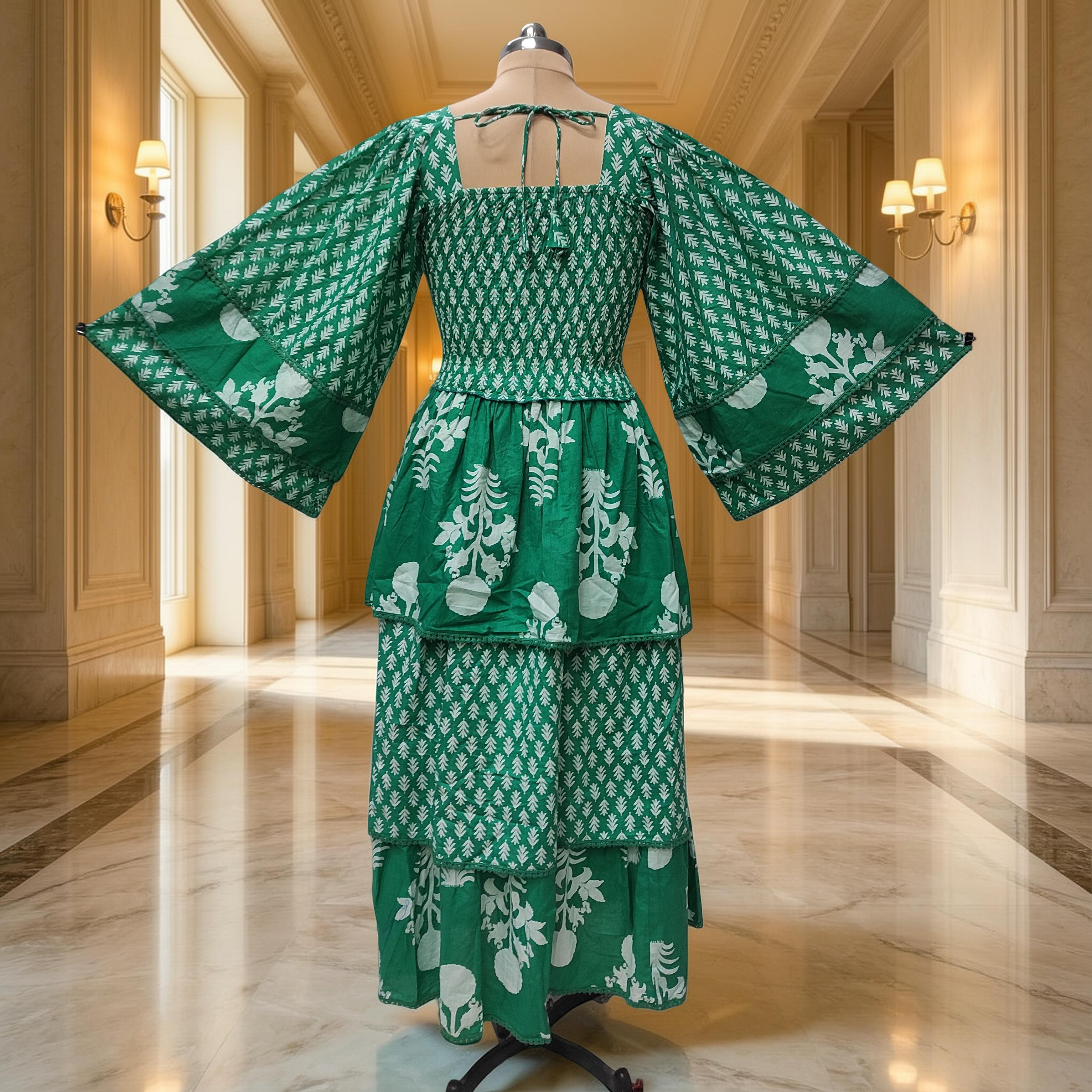 XS/S Rahima Printed Cotton Dress 54" Long Jalabiya