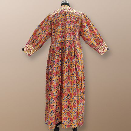 S/M Aafreen Printed Cotton Dress 57" Long Jalabiya