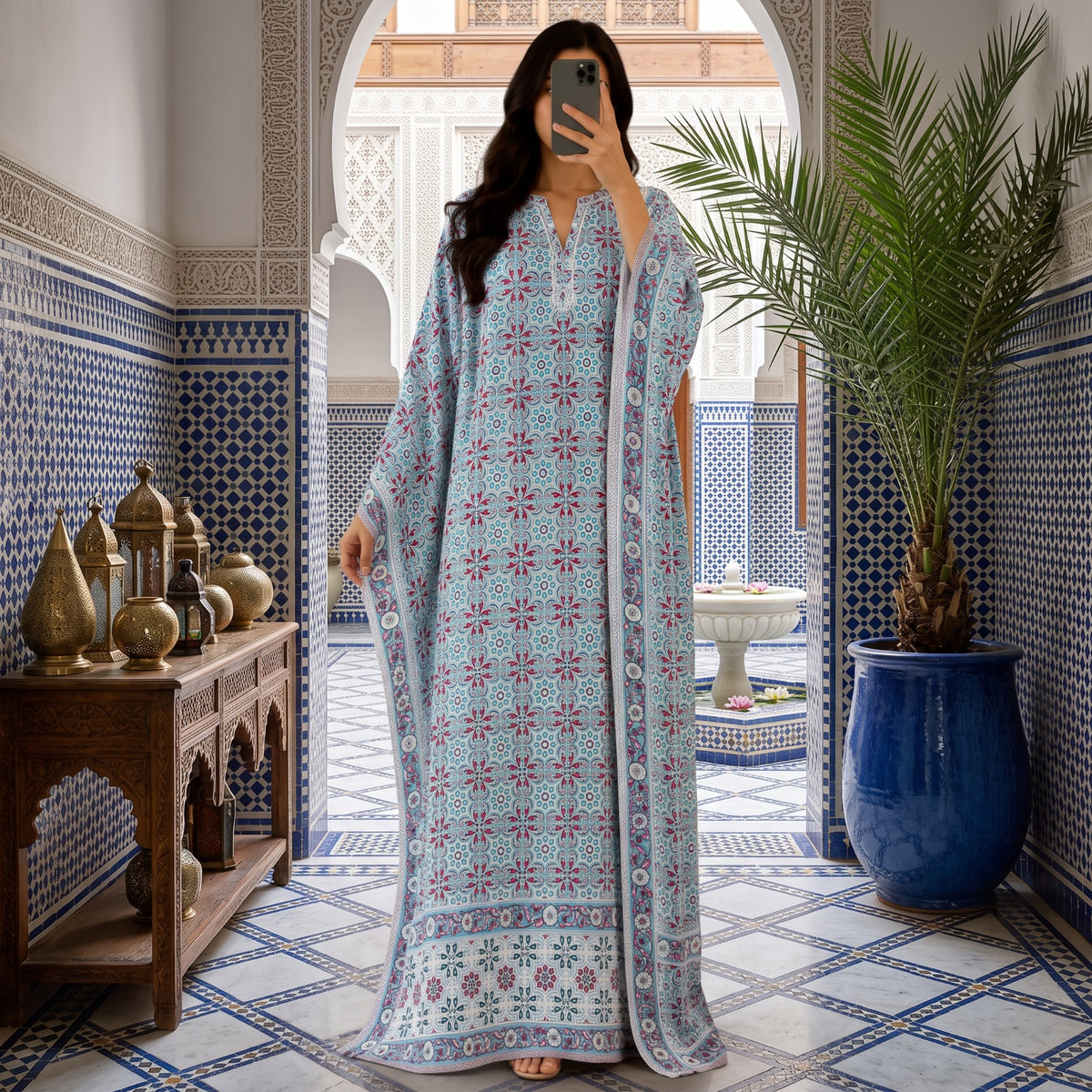 Cotton Farasha 4 100% Premium Indian Cotton Jalabiya – Women’s Long Dress.