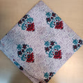 4 Meter Cotton Hand Printed Fabric