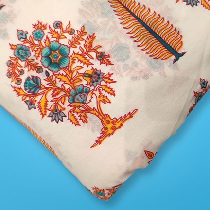 4 Meter Cotton Hand Printed Fabric