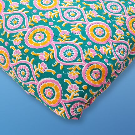 4 Meter Cotton Hand Printed Fabric