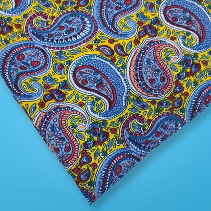 4 Meter Cotton Hand Printed Fabric