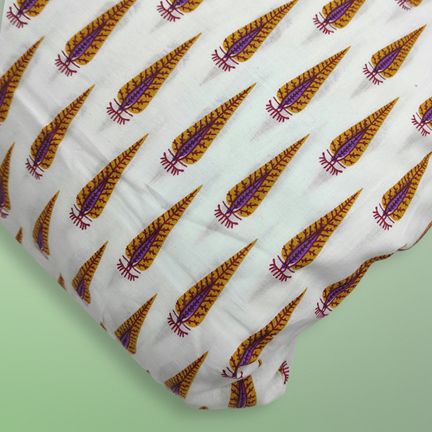 4 Meter Cotton Hand Printed Fabric