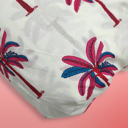 4 Meter Cotton Hand Printed Fabric
