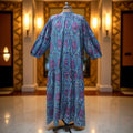 S-M Yazrin Printed Cotton Dress 57" Long Jalabiya