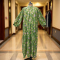 2XL-3XL Yazrin Printed Cotton Dress 57" Long Jalabiya