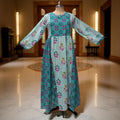 L-XL Heba Cotton Printed Dress 57" Long Jalabiya