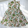 6-7 Year Amani Printed Cotton Girls Dress 38" Short Sleeves Jalabiya