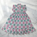 4-5 Year Amani Printed Cotton Girls Dress 34" Short Sleeves Jalabiya