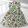 1-2 Year Amani Printed Cotton Girls Dress 26'' Short Sleeves Jalabiya
