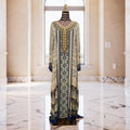 XXL Digital Dress Printed Silky Hand Crystal 63" Long Jalabiya