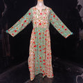 S/M Heba Printed Cotton Dress 57" Long Jalabiya
