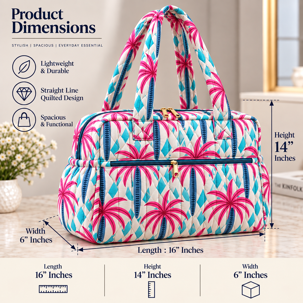 BG 5 Luxury Quilted Mother's Handbag