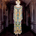 L Digital Print Jalabiya With Crystal Length 57"