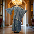 S/M Gaby Green With Sheila Printed Cotton Dress 57" Long Jalabiya
