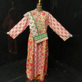 L/XL Heba Printed Cotton Dress 57" Long Jalabiya With Sheila