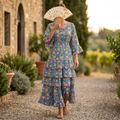 2XL/3XL Jawaria Printed Cotton Dress 57" Long Jalabiya
