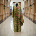 S/M Abaya With Sheila Inner Set Cotton length 57” Long