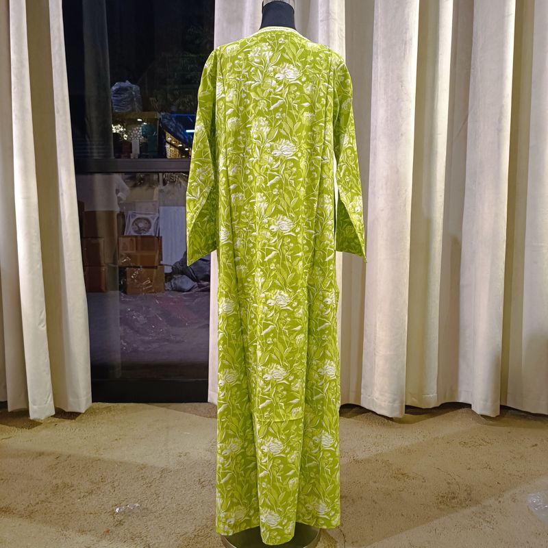 L/XL Abaya With Sheila Inner Set Cotton length 57” Long